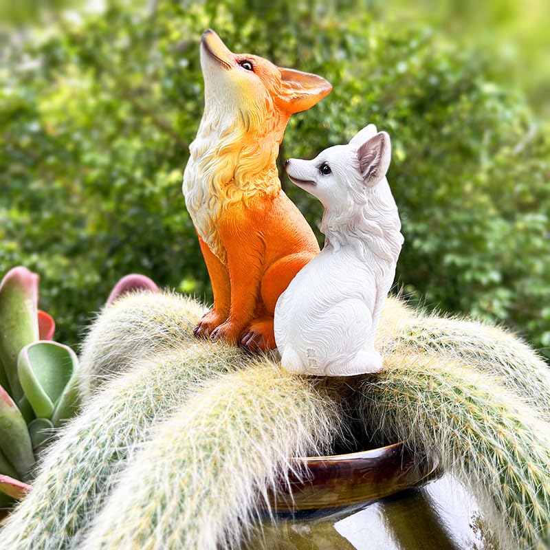 Amazon.com: BYVUTE Resin Fox Garden Statue Decoration, Cute Nine