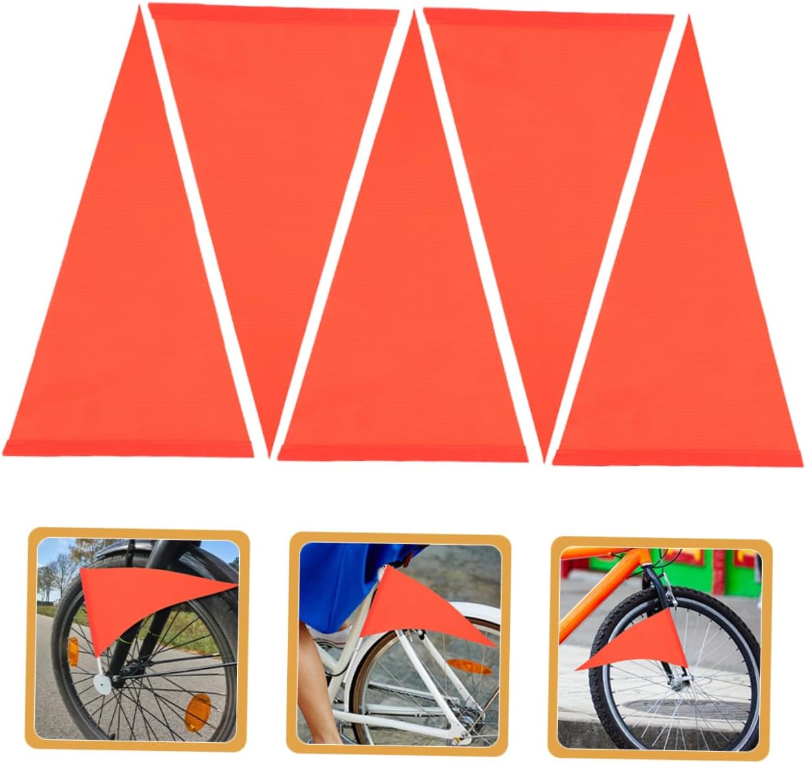 Mikikit 20pcs Safety Flag High Visibility Reflective Warning Flags for Enhanced Bike Safety Lightweight Design Easy to Install and Carry for Daily Cycling Adventures
