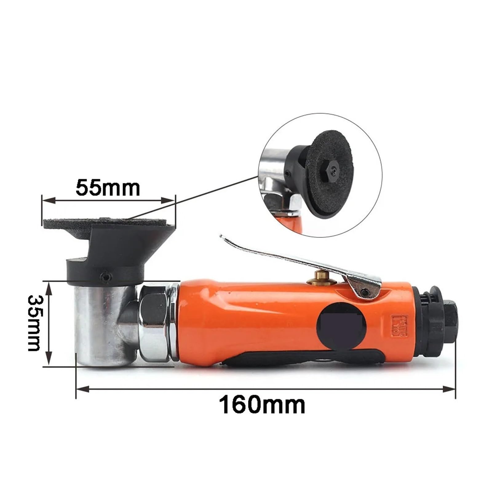 Muela abrasiva Amoladora angular Pulir Amoladora angular neumática de alta velocidad de 2 pulgadas y 15 000 RPM, herramientas de pulido y corte multifunción con rueda de 2 pulgadas(2inch air grinder)