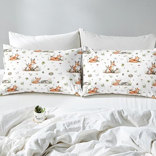 Miniatura 4 de Sábana bajera ajustable de dibujos animados para niños, tamaño individual, diseño de hojas de hongo, plantas, decoración de habitación de niños,