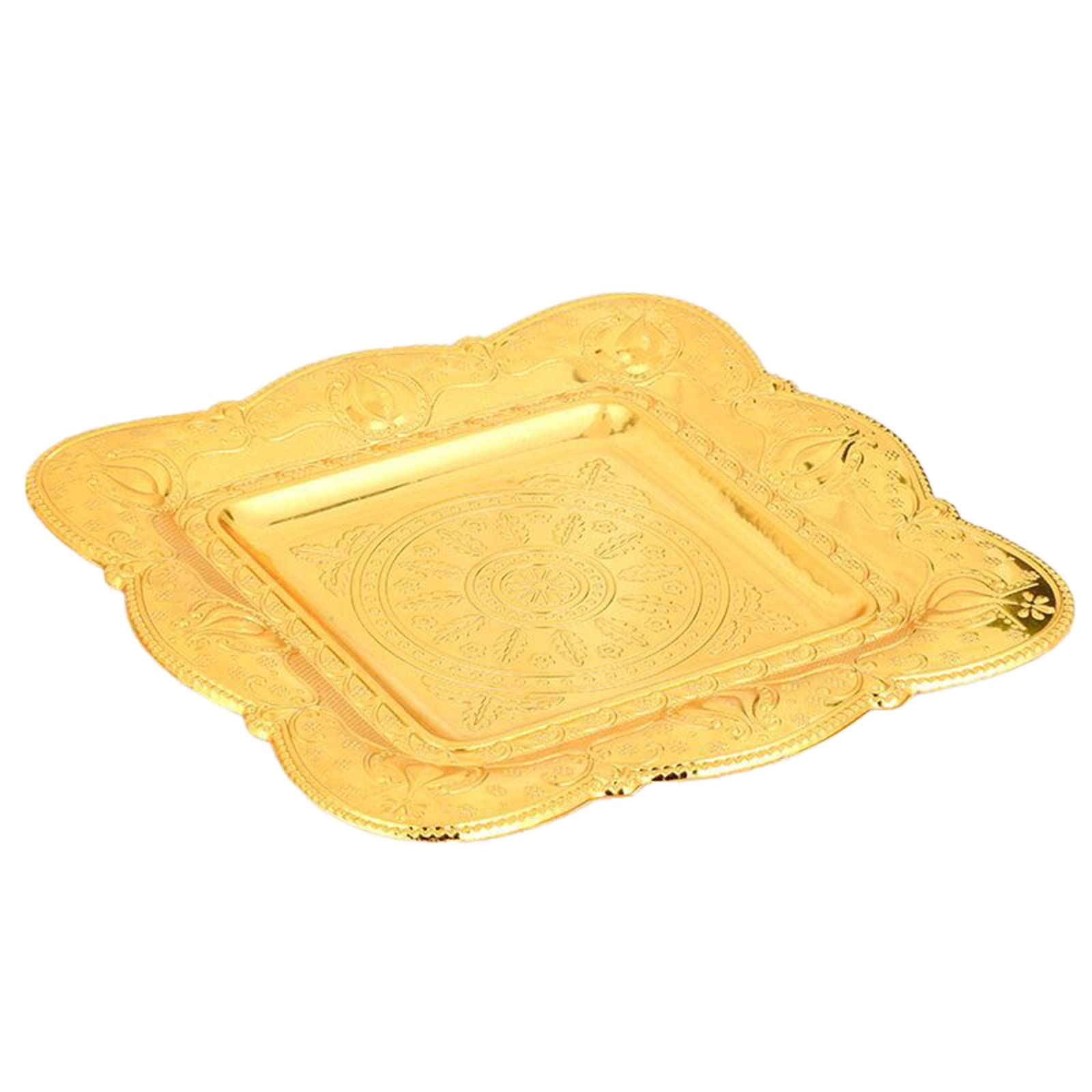 carotoe Fruit Tray Trinket Plate Tea Tray Elegant and Fashionable Design Home Decor Wedding Candy Plate