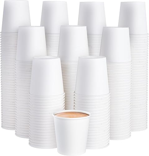 JOLLY PARTY Paquete de 300 tazas de café de papel desechables de 6 onzas, tazas para bebidas calientesfrías para agua, tazas de café de papel, tazas