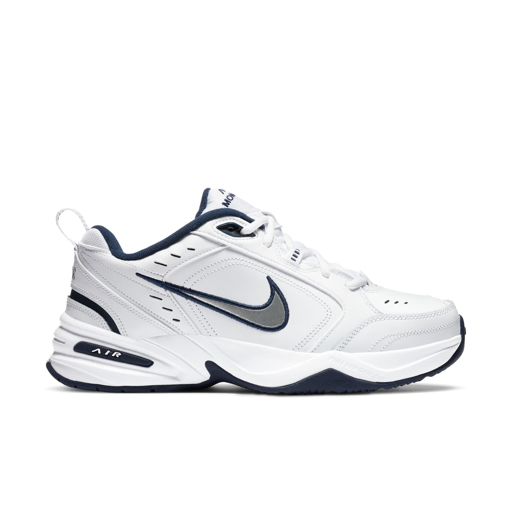 Nike Air Monarch Iv, Herren Fitnessschuhe, Weiß (White/Metallic Silver 102), 47 EU