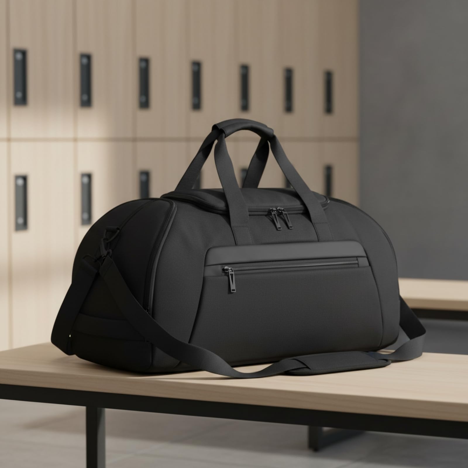 Bolsa Gimnasio con Compartimento para Calzado Resisn Al Agua Bolsa por con Compartimento Húmedo Ajustable Bolso para portistas, Viajeros, Gris, Color to 1