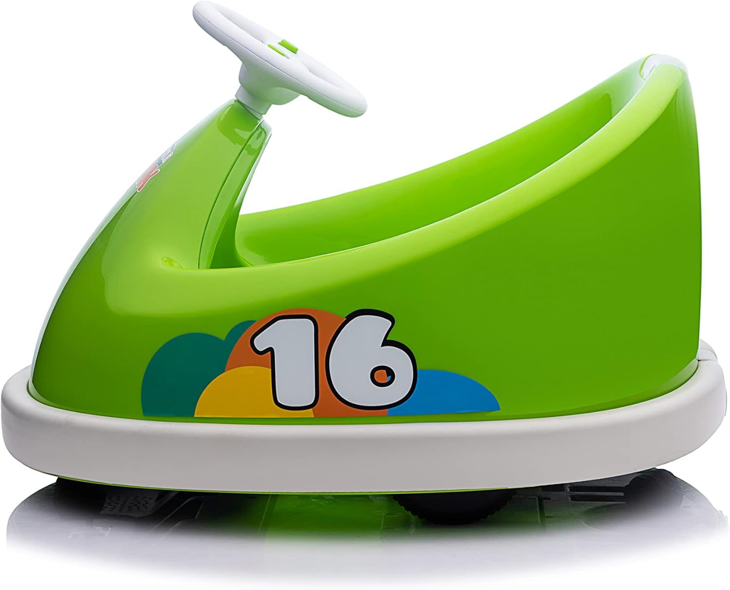 Best Ride On Cars Bumperz Kids Electric 6V Battery Powered Ride On Bumper Car Vehicle for Ages 2-4 Years Old - Anti Collision Bar, 360 Degree Spin, LED Lights, Seat Belt, Music, Green