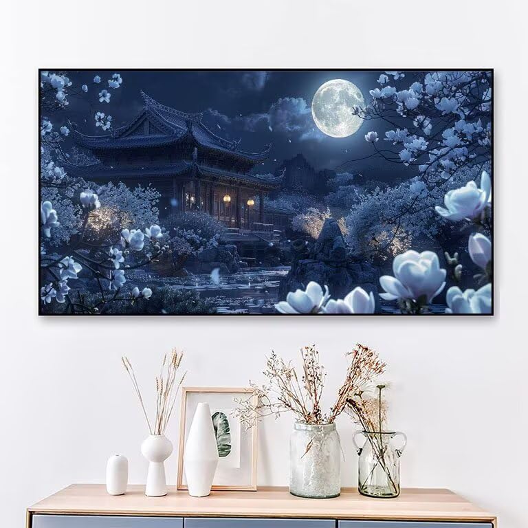 Kit diamond painting lune anti-stress avec accessoires complets 40x80