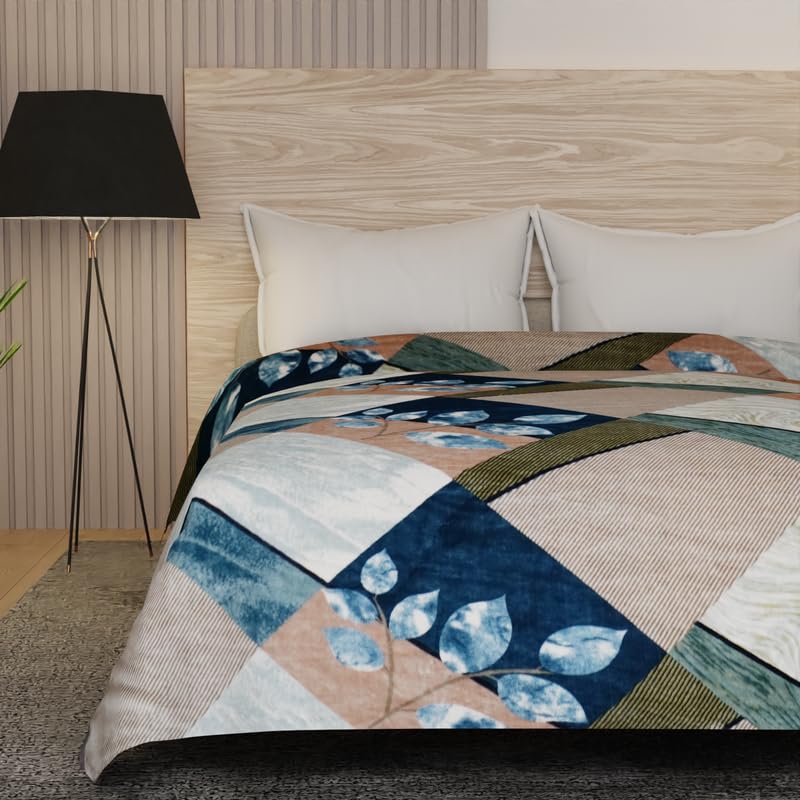 Image of Florida Hazel Fleece Double Size Blankets Super Soft Flannel Fuzzy Blanket for Double Bed with Custom Prints 240 x 245 cm