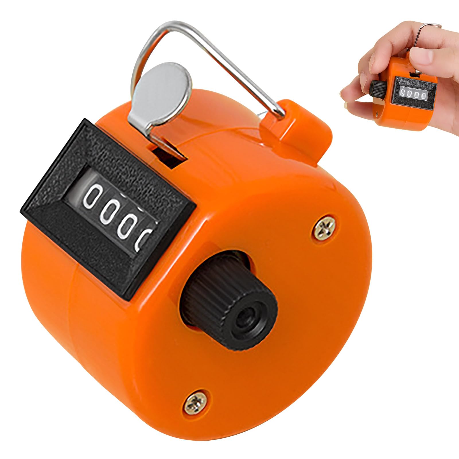 Feibety Handheld Mechanical Tally Counter – 4-Digit Clicker Counter for People, Golf, Knitting, Lap Counting & More – Portable Manual Number Counter for Sports, Coaching & Daily Use