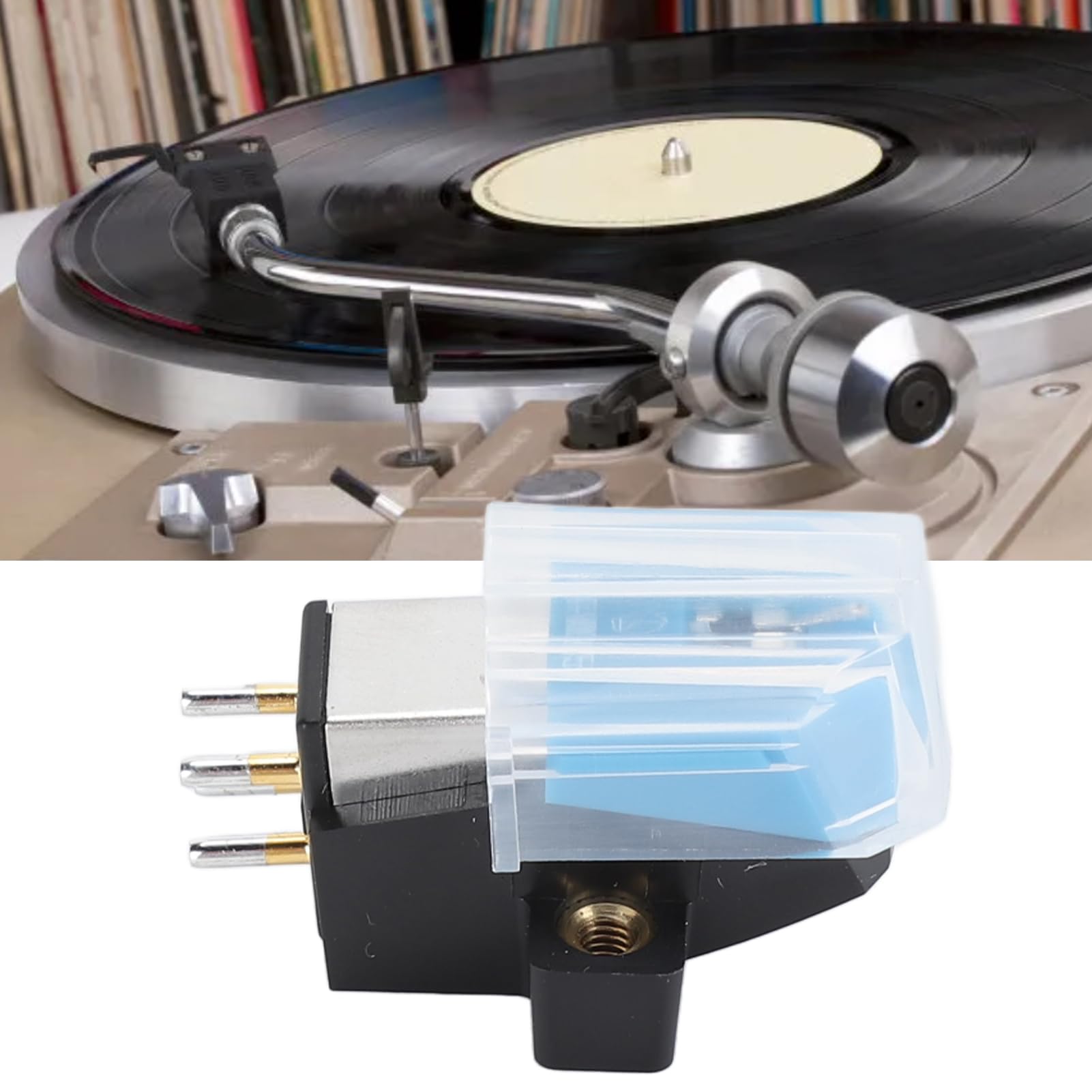 AT-VM95C Cartuccia Magnetica a Doppia Azione per Giradischi, Testina Sostitutiva per Giradischi fonografo.