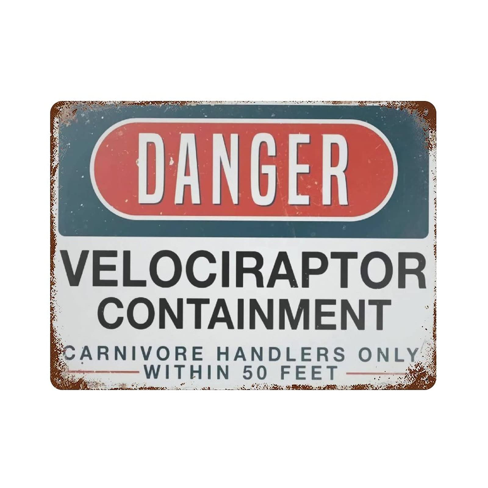 Caution Area Patrolled by Crazy Chicken Vintage Metal Plaque Tin Great Aluminum Sign Wall Decor Poster 15.7"x11.8"