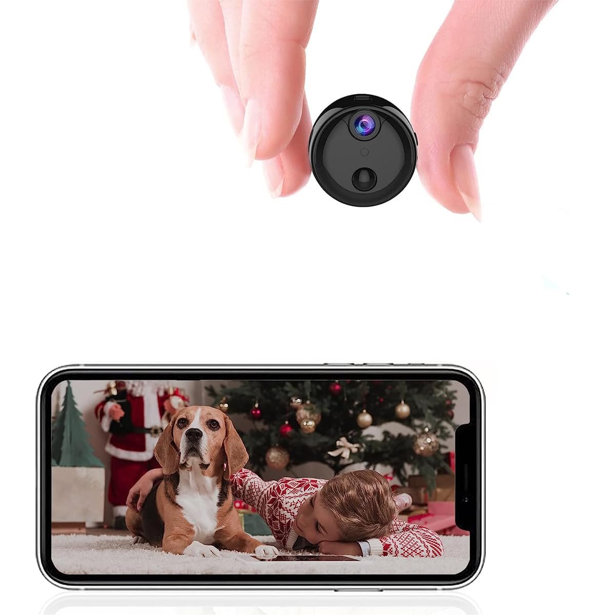 Mini ukryta kamera, wewnętrzne zewnętrzne bezprzewodowe kamery WiFi, mikrokamera z wykrywaniem ruchu i lampami noktowizyjnymi, kamera HD 1080p z nagrywaniem w pętli