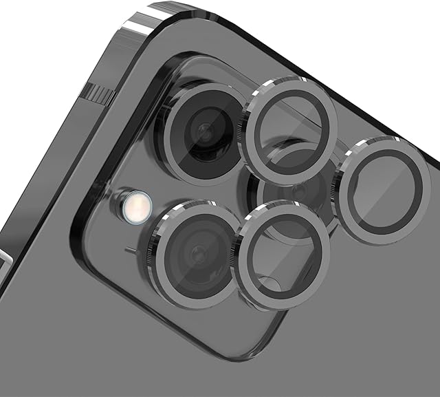 Traboto Camera Lens Protector for iphone 12 pro 6.1 inch,Premium HD Tempered Glass Aluminum Alloy Lens Screen Stiker Cover FilmCamera Lens Cover Full Scratch Protection