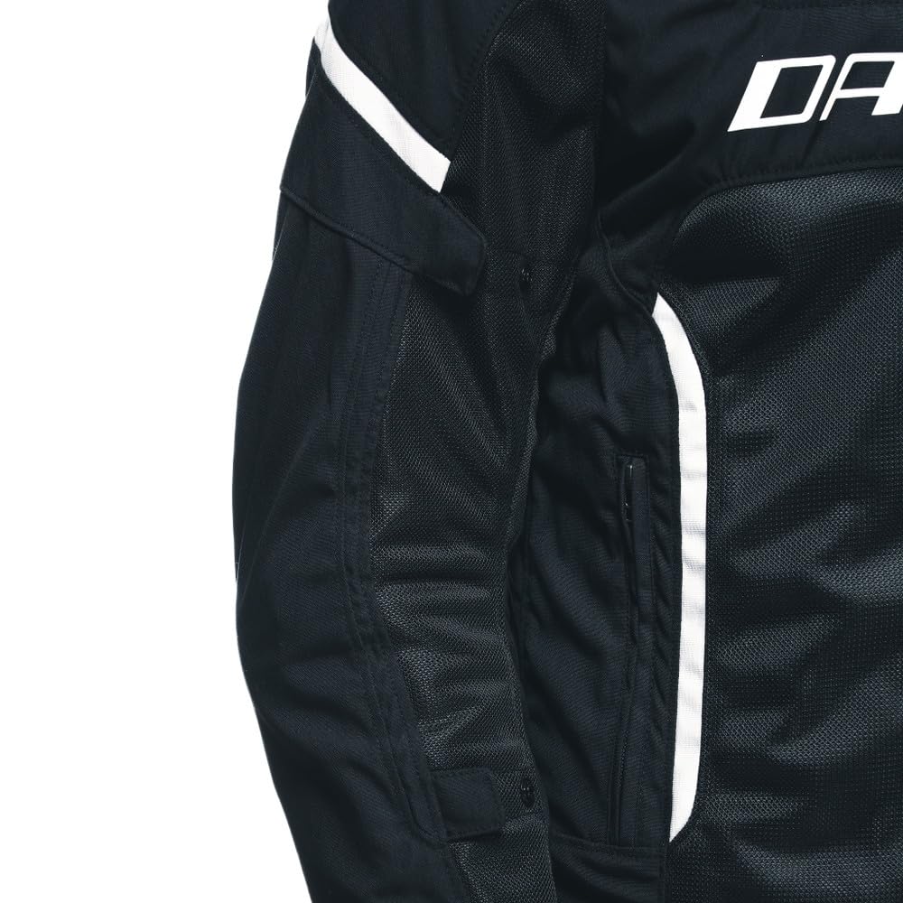 Dainese - Air Frame 3 Tex Jacket, Chaqueta de Moto de Verano, con Forro Cortavientos, Negro/Blanco, 52 | Impermeable, transpirable, forro extraíble, elástico