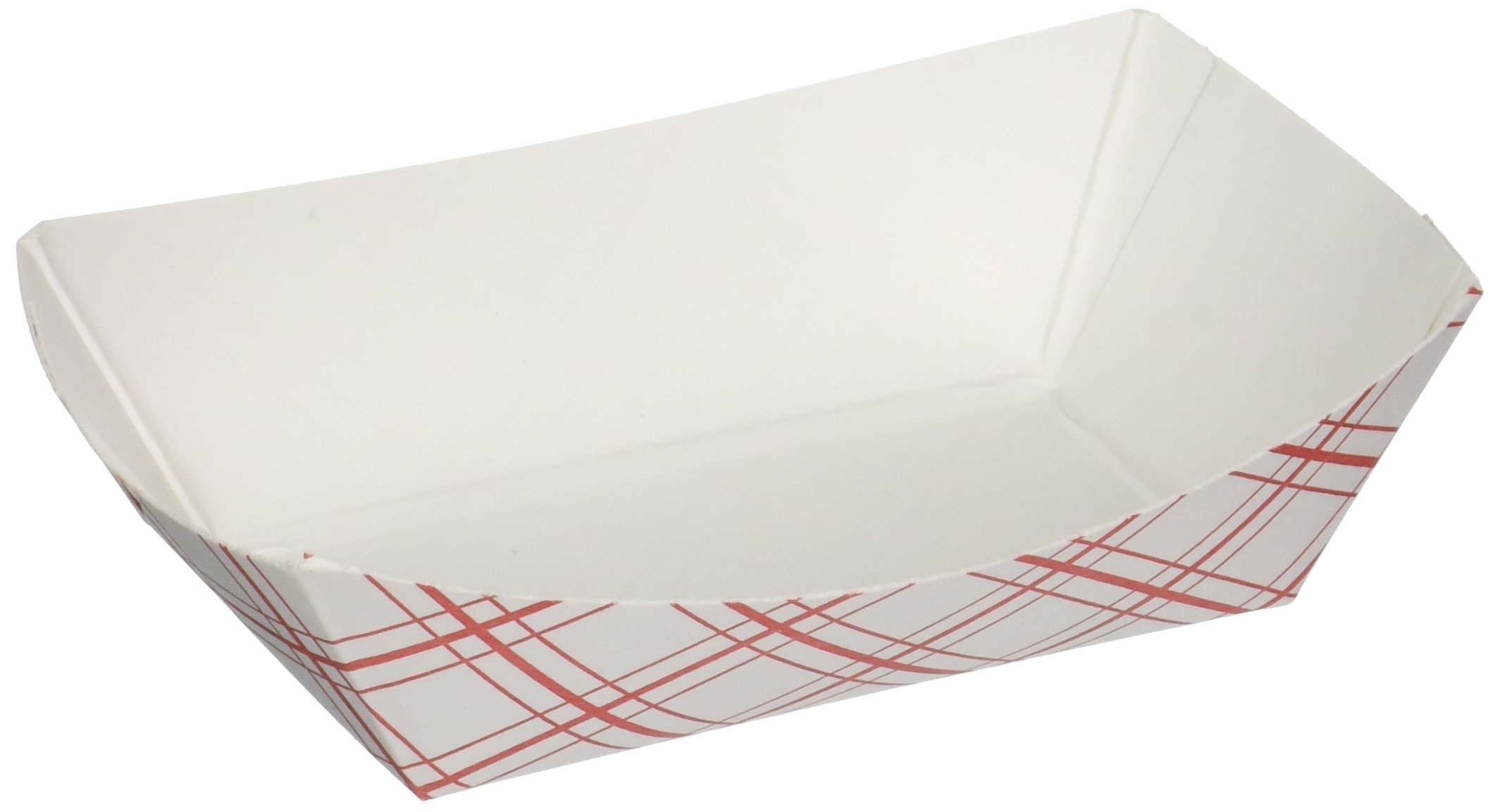 Specialty Quality Packaging 8706#25 Specialty Food Tray, White with Red Plaid (Pack of 1000)