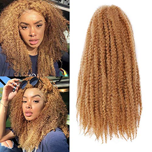 3Packs Kinky Marley Braids Hair Afro Marley Twist Braiding Hair Synthetic Jamaican Twist Braid Hair Extensions (27#)