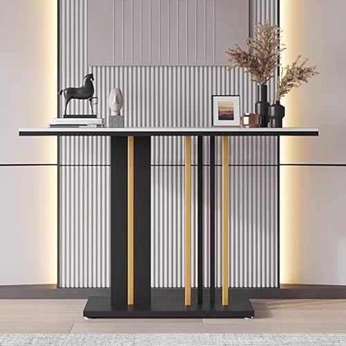Miniatura 2 de GIZNXBA Mesa de consola moderna, mesa de sofá estrecha con patas de metal, mesa de entrada, sofá largo detrás del sofá, mesa para entrada, sala de
