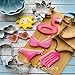 LILIAO Summer Beach Cookie Cutter Set - 6 Piece - Sun, Flamingo Float, Popsicle, Heart Sunglasses and Bikini Biscuit Cutters - Stainless Steel