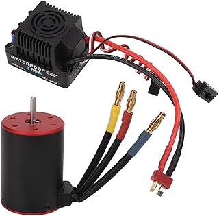 Brushless Motor, Waterproof Brushless Motor 80A 3650 2300kv Waterproof Brushless ESC with 4mm Banana Plug for 1/8 1/10 RC Car