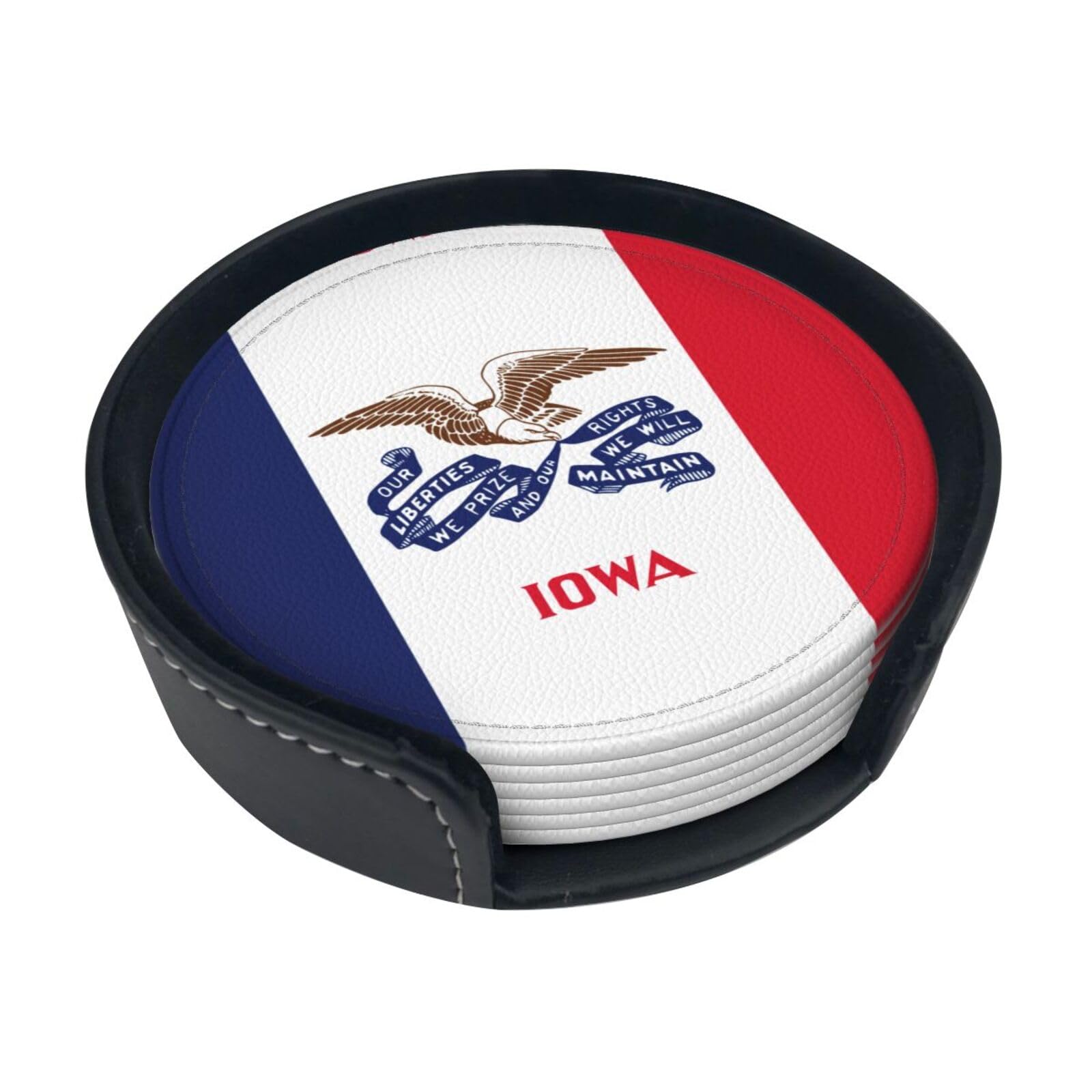 Dessous de verre Iowa lot de 6 en polyuréthane pour verres et tasses