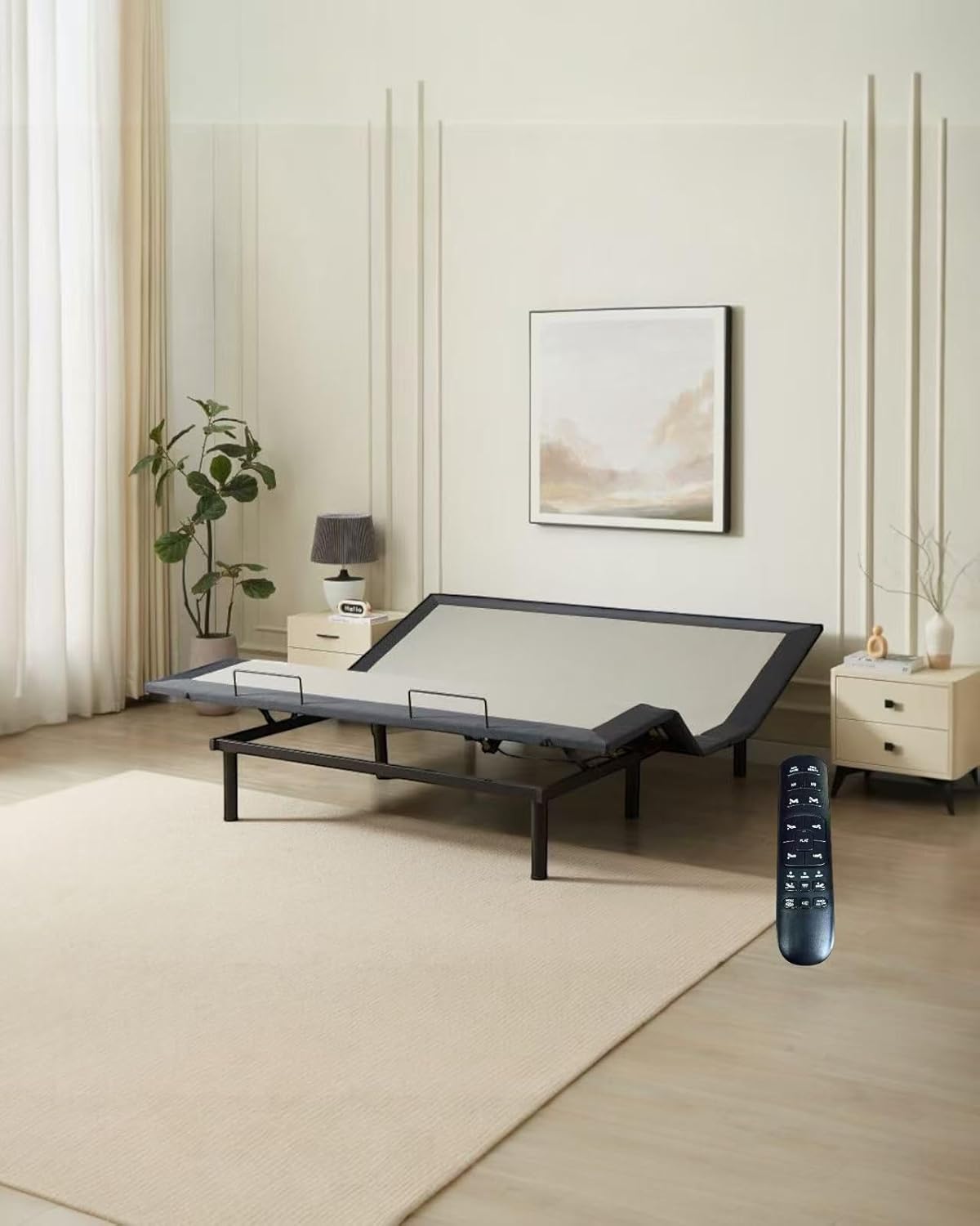 Smart Flex FLEXBED USA SF400 Adjustable Bed Frame, 1000 lb Capacity, Metal Frame, Wireless Remote, USB Charging, Multiple Sizes (King (U.S. Standard))