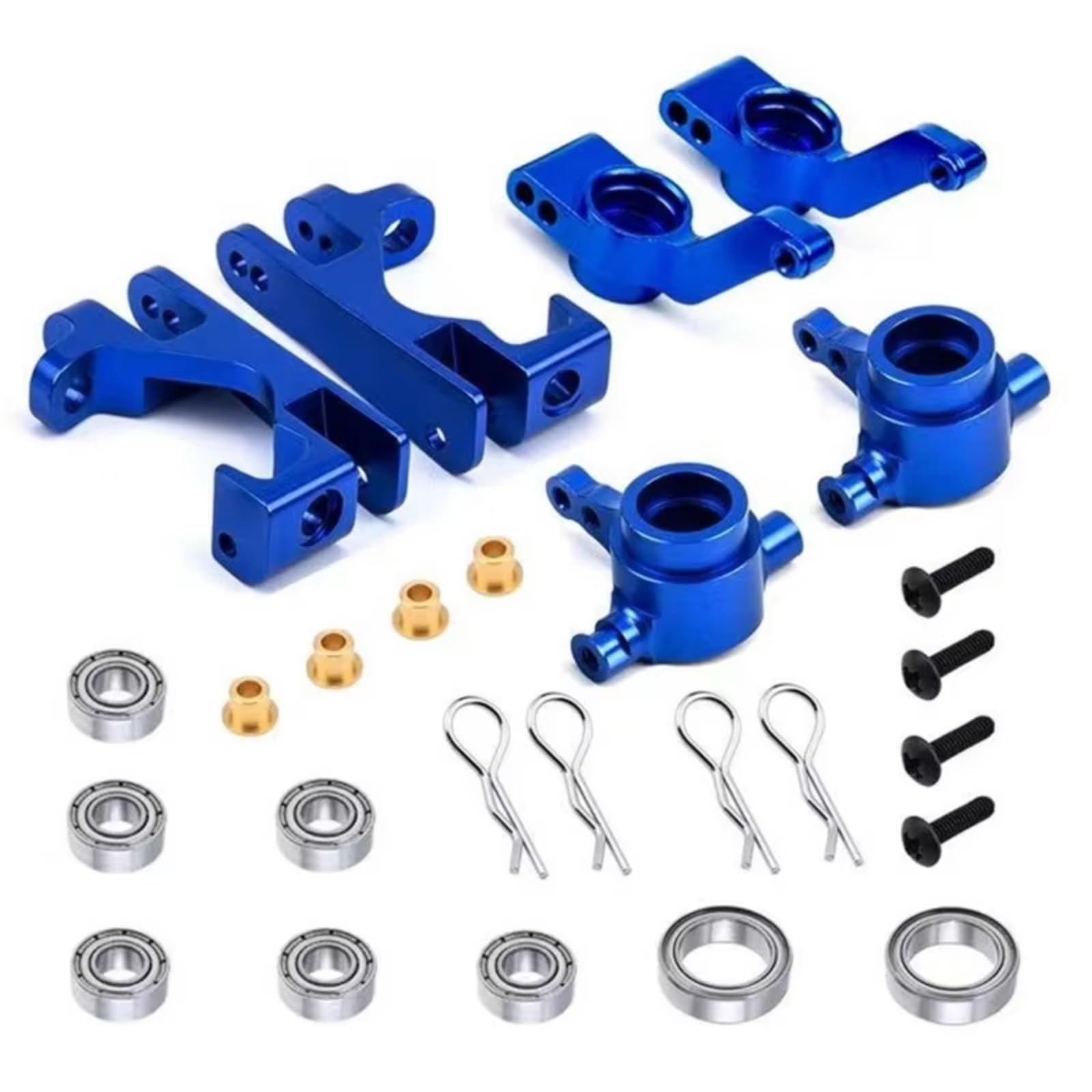 para Traxxas para Slash 4WD para VXL 1/10 Bloques Dirección Metal Ruedas Soportes Eje Corto Actualizaciones Coche RC Piezas Accesorios