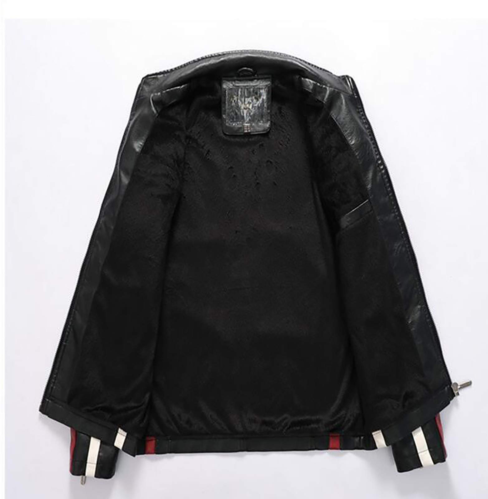 Giacche da Moto Protezione,Tuta da Moto da Strada In Pelle da Uomo Giacca PU Plus Velvet Approvato CE