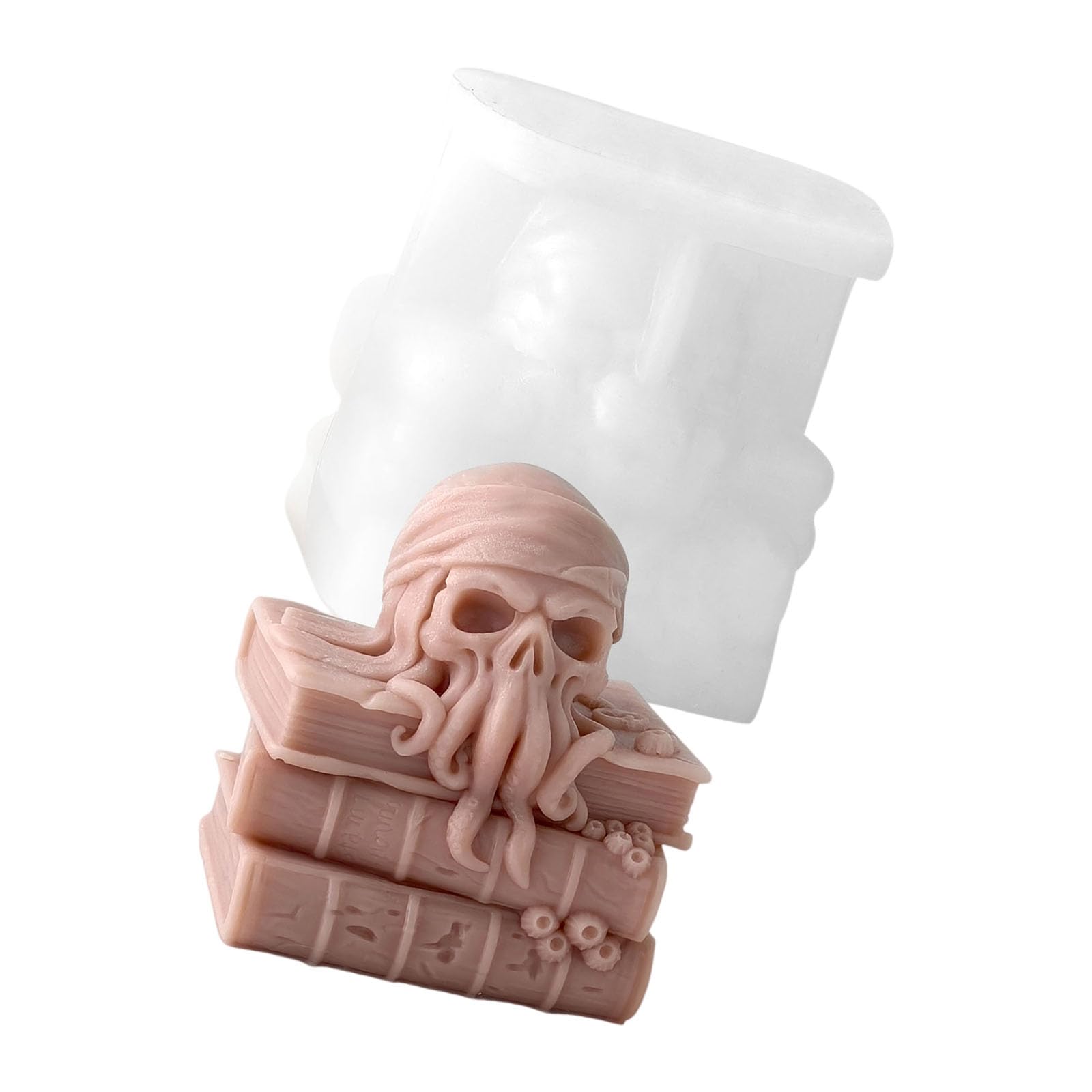 Yjcnelcr Multipurpose Silicone with Skull Octopuses Pattern for Artistic Projects Craft Silicone for Waxlights