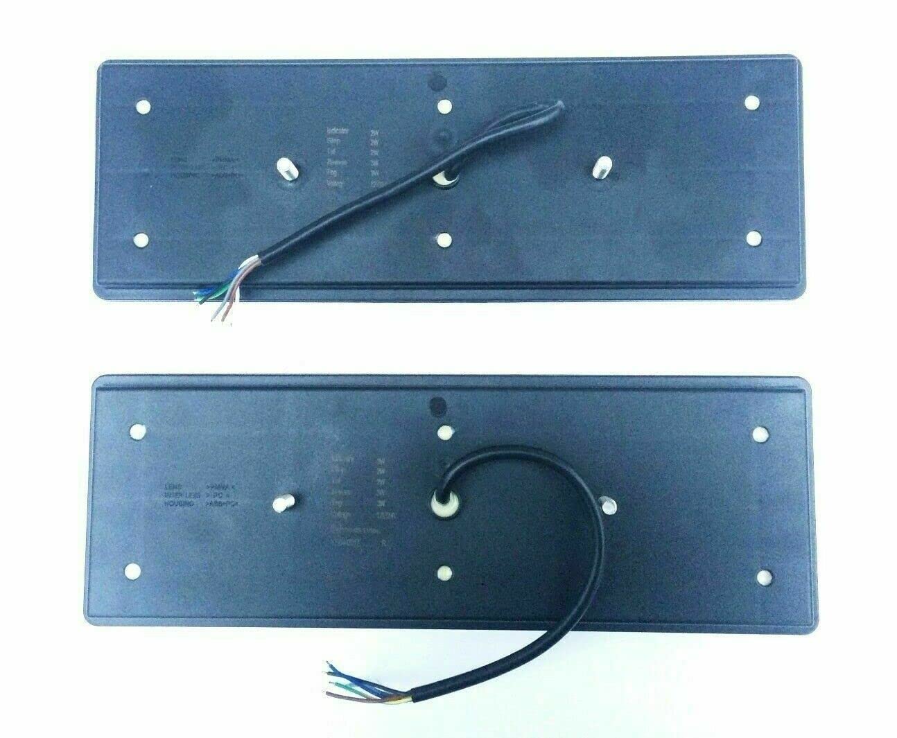 LED Rückleuchten Set 12V 24V mit Neon-Effekt 96/106 LED – 2x Rücklicht für LKW Schlepper Traktor Bagger – E9, Kombileuchte mit Rückfahrlicht & Nebelschluss (106 LED - Neon-Effekt-Licht)