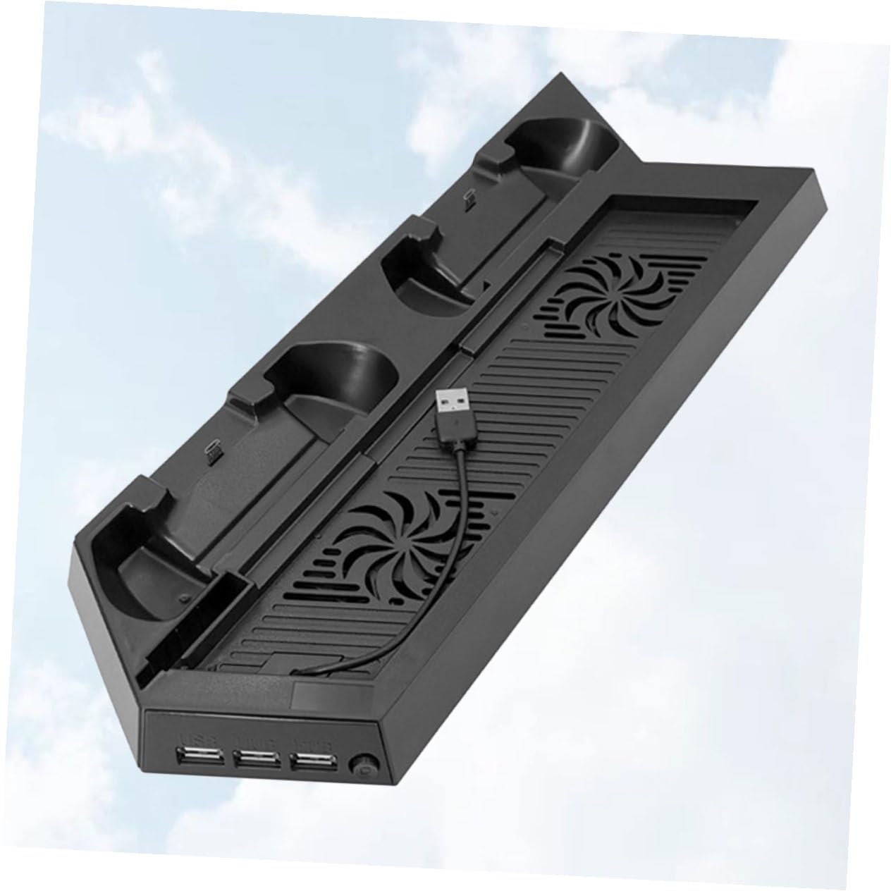 Soporte Vertical Multifuncional Para Ventiladores De Enfriamiento Base Duradera y Estación De Carga Usb Compatible