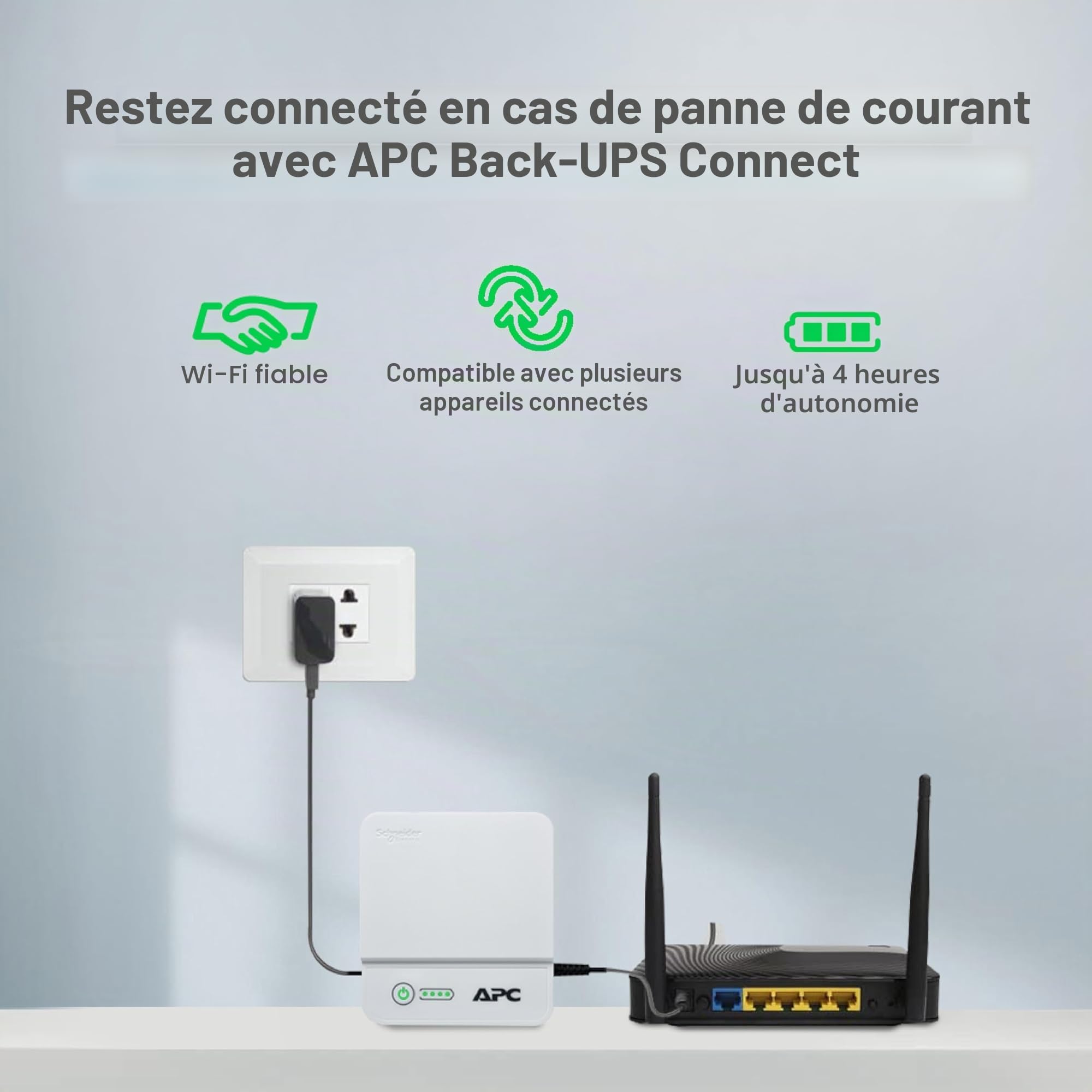 APC Back-UPS Connect CP12036LI Mini onduleur Lithium-ION 12 V CC 36 W conçu pour Les routeurs, Les contrôleurs de Maison Intelligente, Les appareils VoIP, Les équipements réseau et Plus Encore