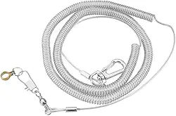 Coleira para pássaros, coleira de papagaio de 6 m, coleira antimordida, para pássaros ao ar livre, corda de treinamento de voo para pássaros pequenos e papagaios (cor aleatória) (6,5 mm + 6 meses)