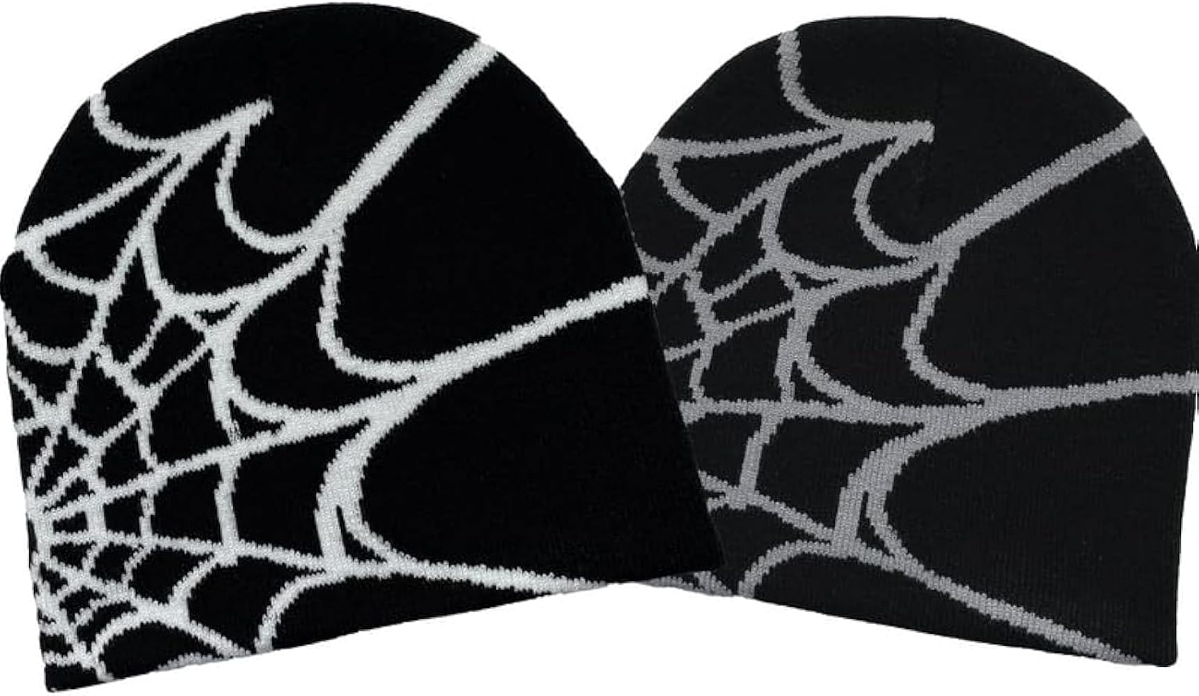 CORIRESHA Women Men y2k Beanie Spider Web Knit Hats Warm
