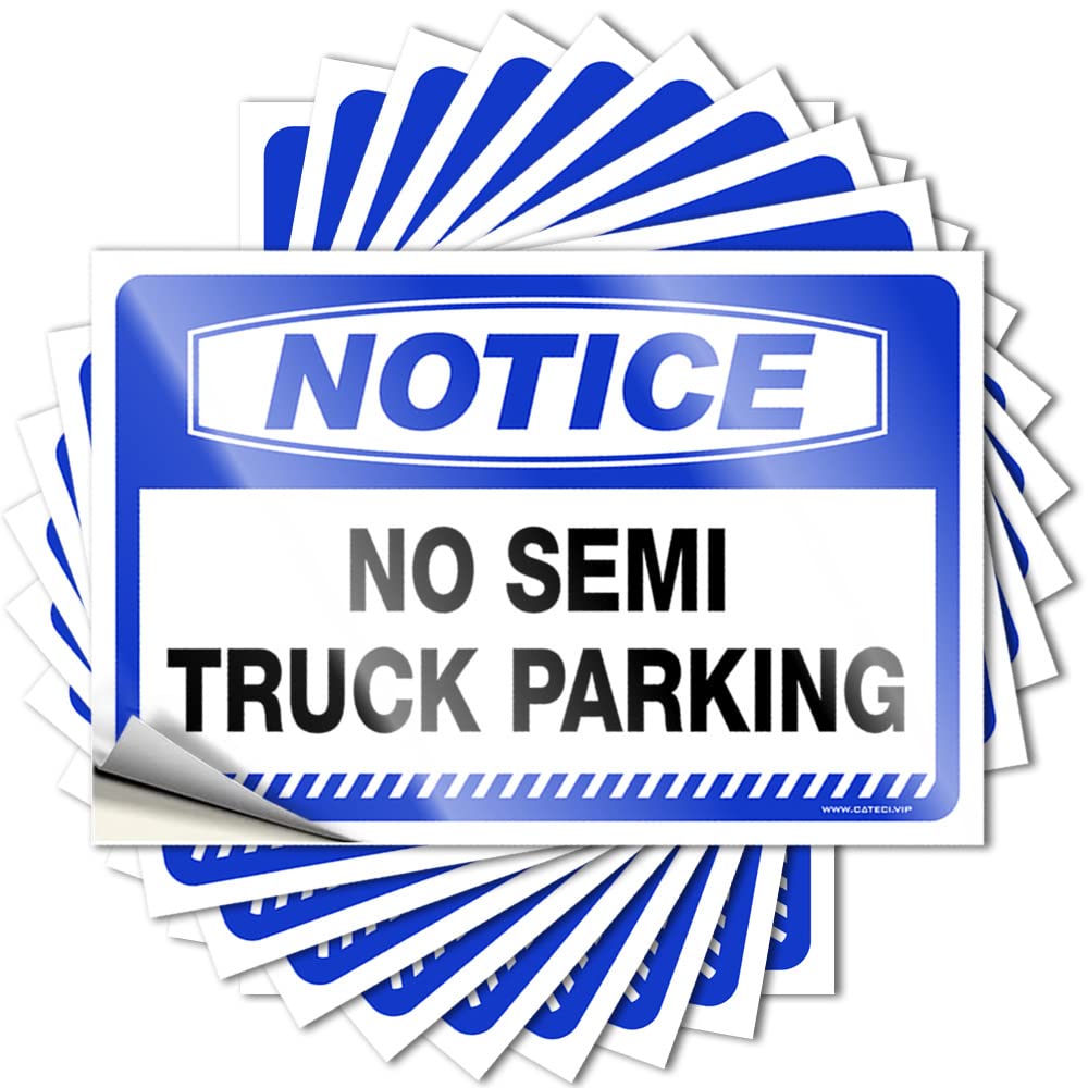 Fall, Quote Water Notice No Semi Truck Parking | Sports Beauty Room Decor(6X9CM)