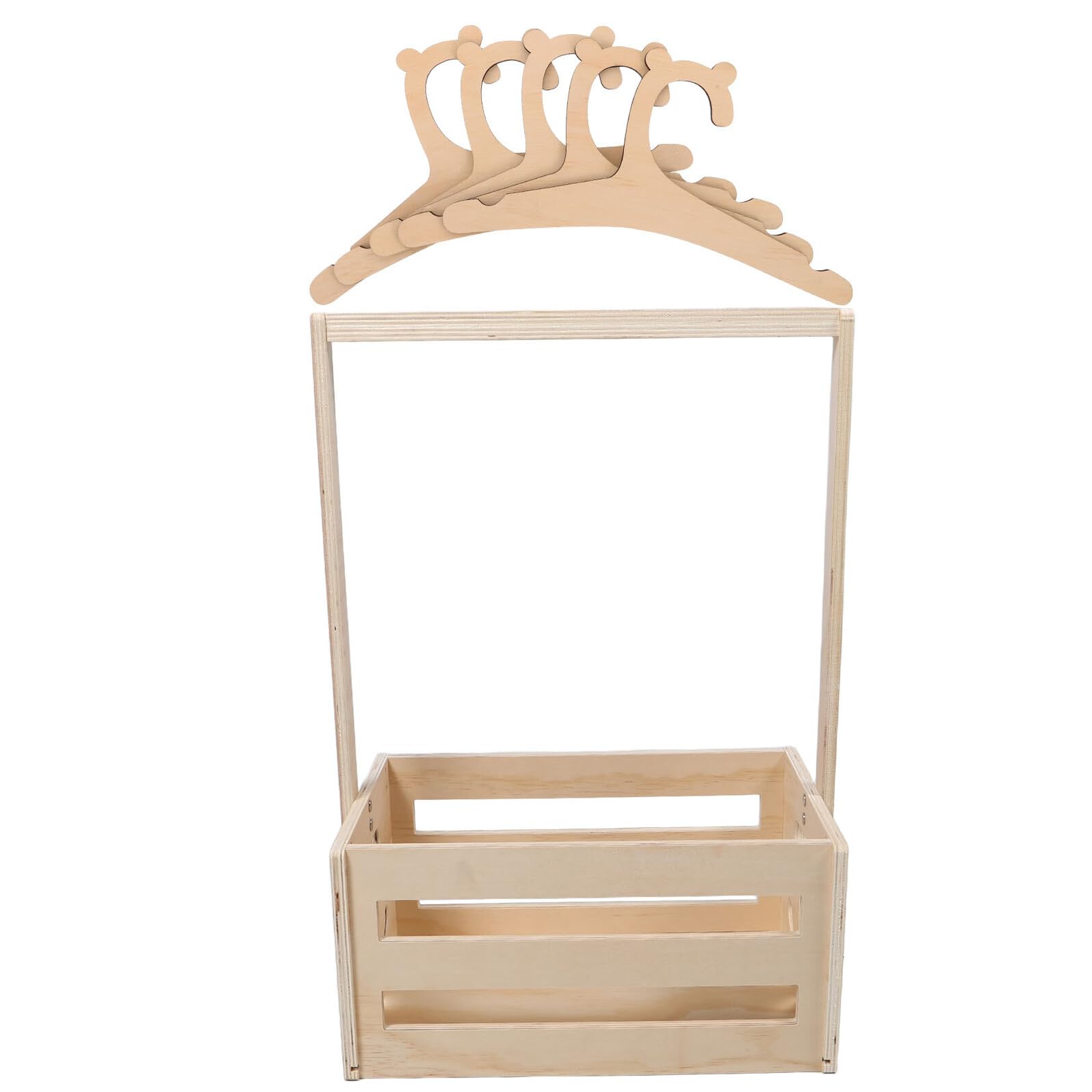 Panier suspendu en bois pour ranger les vêtements de bébé dans le placard