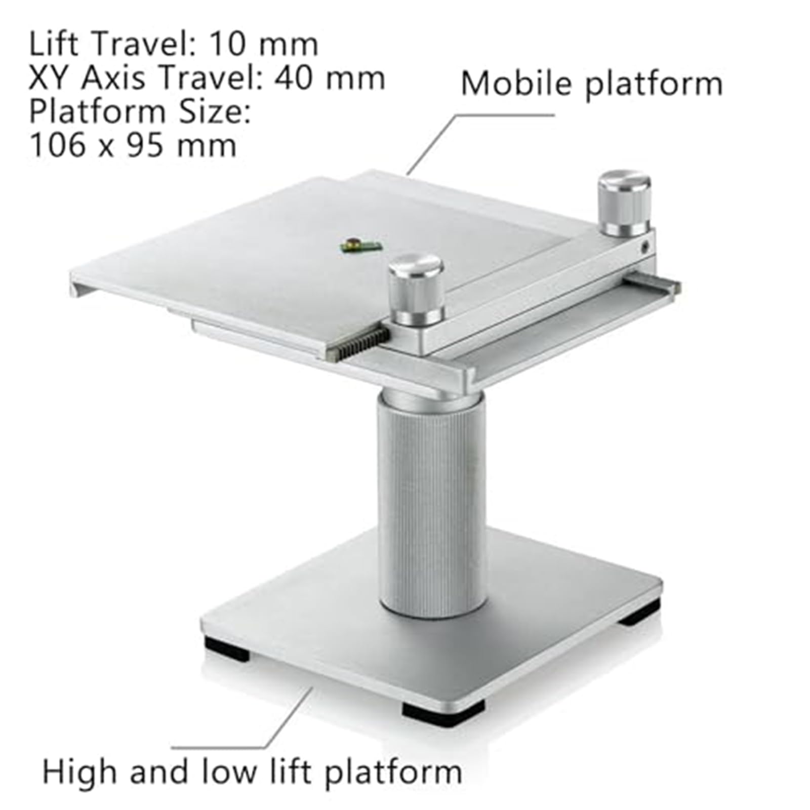 Platina Deslizante Manual XY, Kit De Accesorios para Microscopio, Recorrido De 40 Mm, Soporte Vertical Elevado De 10 Mm, Ajustable, para Microscopio Digital De Mano