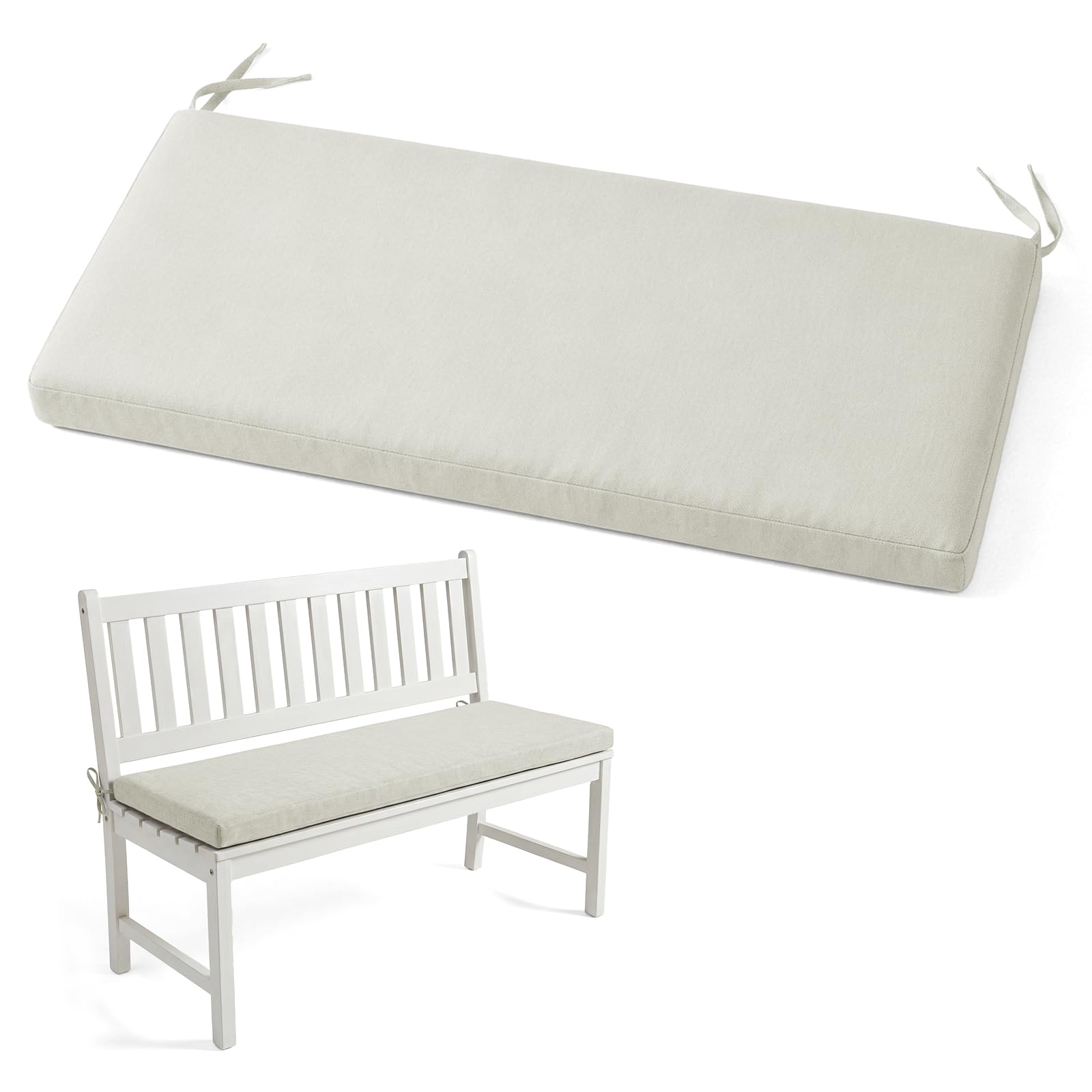 Linen Patio Furniture Cushions,Garden Bench Seat Pad,Indoor Bench Cushion