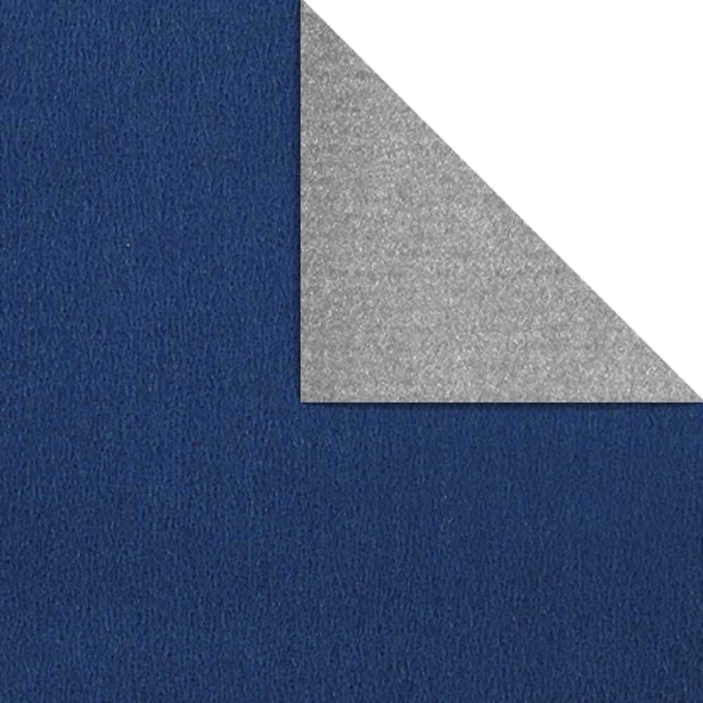 Doppelseitiges Geschenkpapier Kraftpapier eine Seite Blau, eine Silber 50 cm x 100 m Geschenk-Verpackung