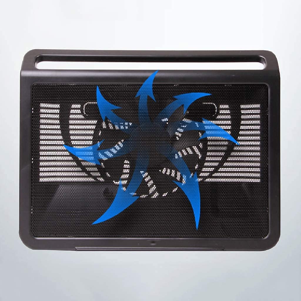 Base Refrigeradora Portatil Escritorio Panel Enfriador para Computadora Portátil para Juegos, Ventilador Individual De 160 Mm, Almohadilla Enfriamiento para 10 "-17", USB Estable Ergonómico