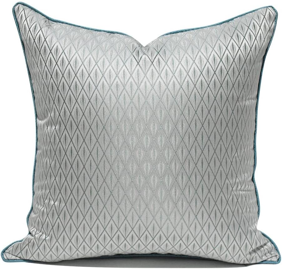 HBJWOV Silver Gray Sofa Pillowcase Sample Room Living Cushion Cover Lumbar Pillow(45cm*45cm)