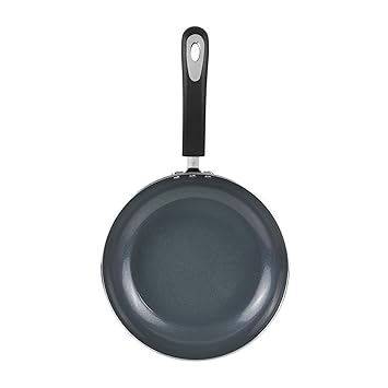 Vinod Zest Ceramica Frypan 24cm 1.5L Stick Free,Granite Finish,Induction Friendly,PFOA-Free,Perfect for Modern Kitchens, 4mm Base & Rim Thickness Black
