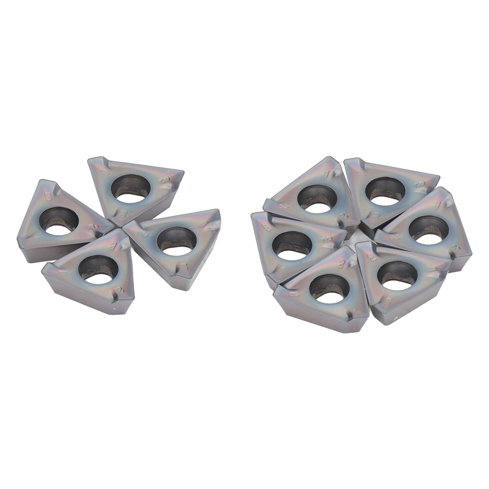 10-częściowe płytki z węglika cynowanego do toczenia CNC i dokładnej obróbki wykańczającej - 3PKT190608R M Ostrza frezarskie z węglików spiekanych do stali, żeliwa i materiałów z (10 szt.
