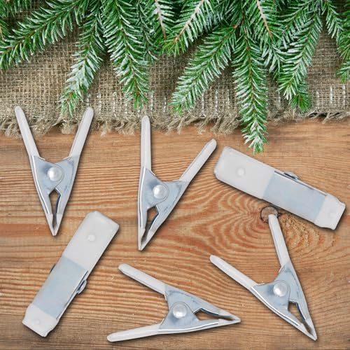 Image of 2 Inch Spring Clamps, Heavy Duty Metal Strong Clips Clamps (20pcs, White)