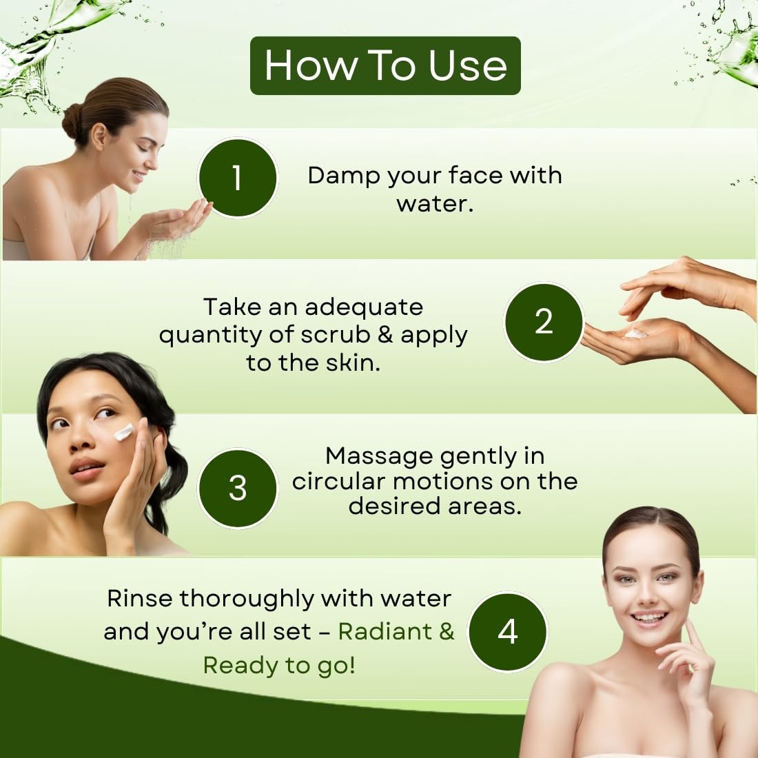 Corlin Fair Glow Aloe Vera Scrub, Gentle Exfoliating Scrub With Aloe Vera Extract, For Face, Neck, Hands, Feet & Body, For Women & Men, 800 g 2