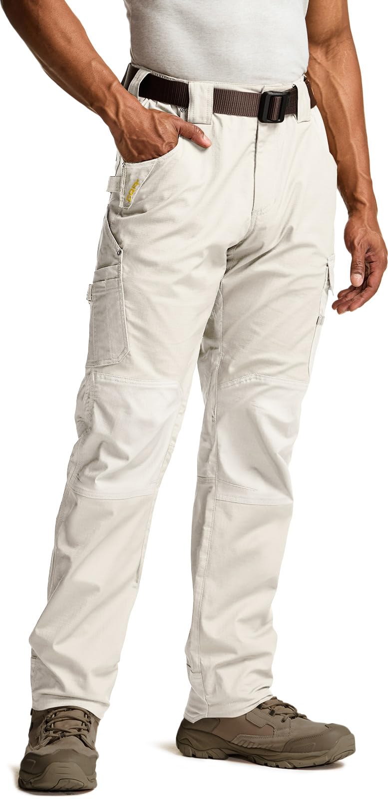 CQR Men's Quick Dry Work Pants, Water Resistant Outdoor Tactical Pants, Lightweight Stretch Cargo Hiking Pants — view 39