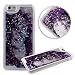 iPhone 7 Plus Case, iPhone 7 Plus Liquid Glitter Case,PHEZEN 3D Creative Design Shiny Quicksand Flowing Bling Glitter Sparkle Star Clear Hard Case for iPhone 7 Plus - Star Purple