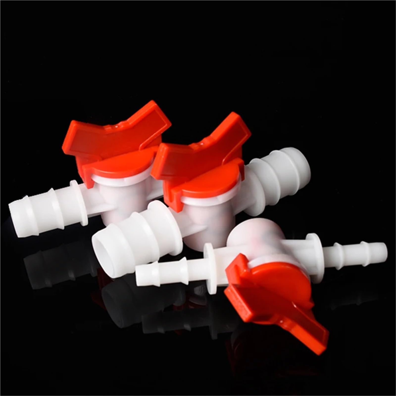 10 Piezas de 4/6/8/10/12/16/20/25 mm, Espiga for Manguera, válvula de Bola de plástico bidireccional for Acuario, jardín, microirrigación, Conector rápido Reductor(8mm-12mm)