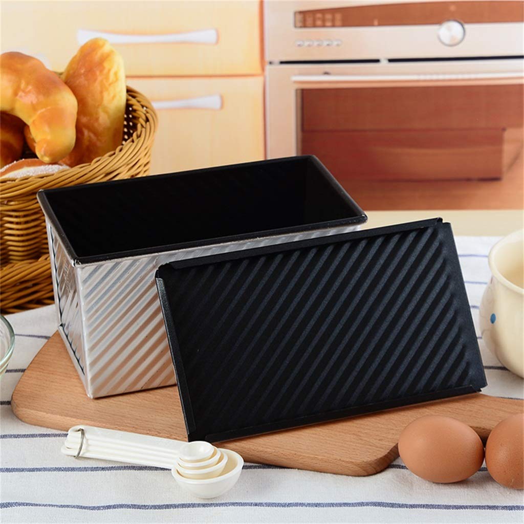 ZHANGXIAO Brotbackform, Nicht Klebrig 450 G Toastbox Kuchen Backen Mit Schieberegler (Farbe : BGold)