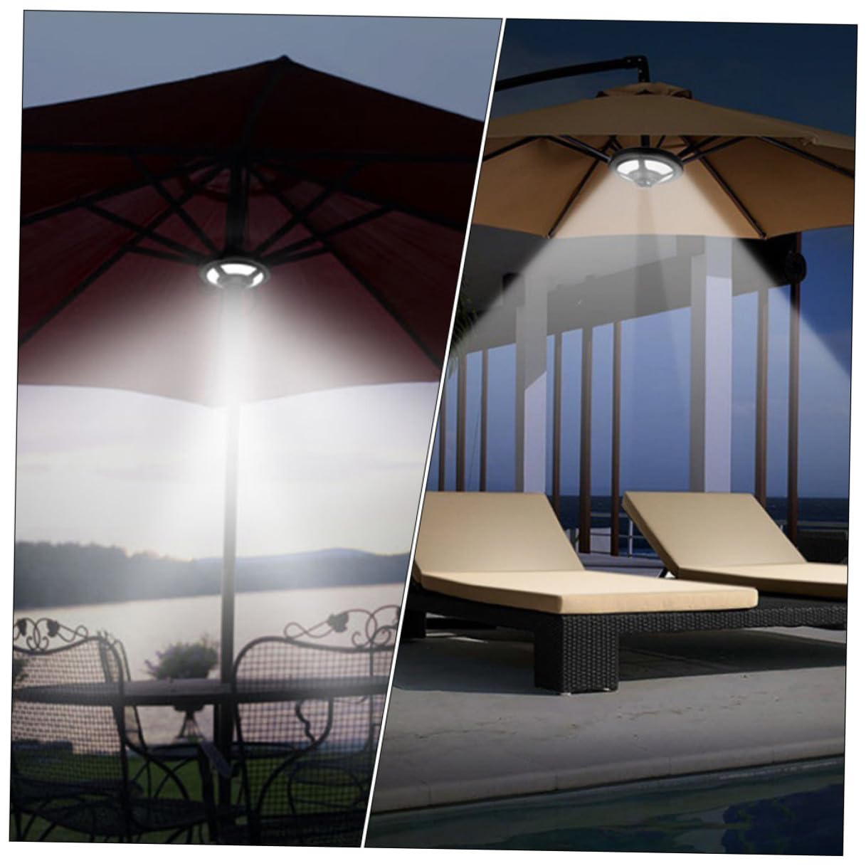 Lampe Parapluie LED Multifonction pour Camping Extérieur Lumière Urgence Portable Piles Pour Tentes et Activités de Nuit