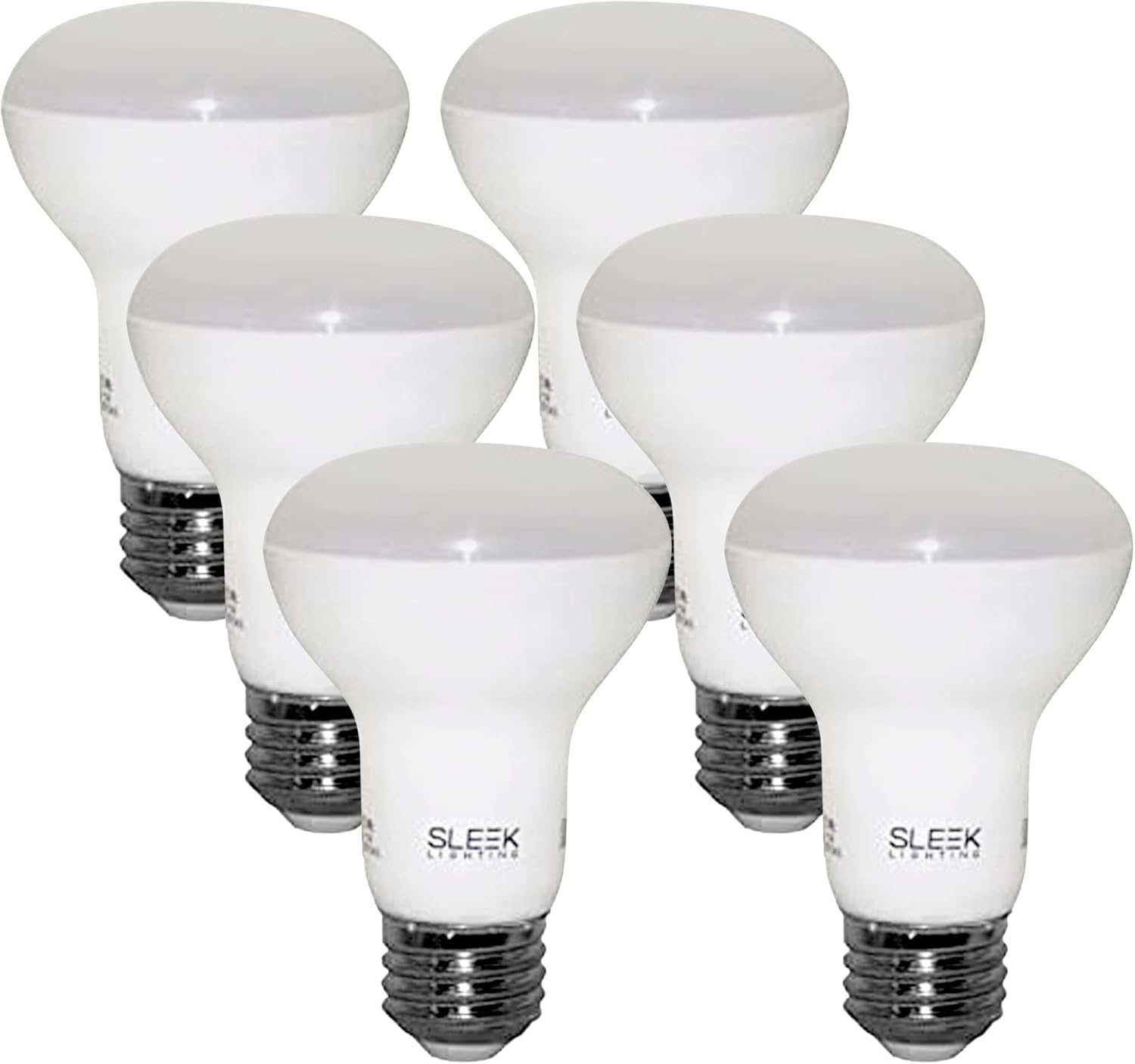 SLEEKLIGHTING BR20 6 Watt, LED Dimmable Wide Flood Light Bulb(110°) (2700K), 450 Lumens, E26 Medium Base, 45 Watt Equivalent, UL & Energy Star Approved (Pack of 6)