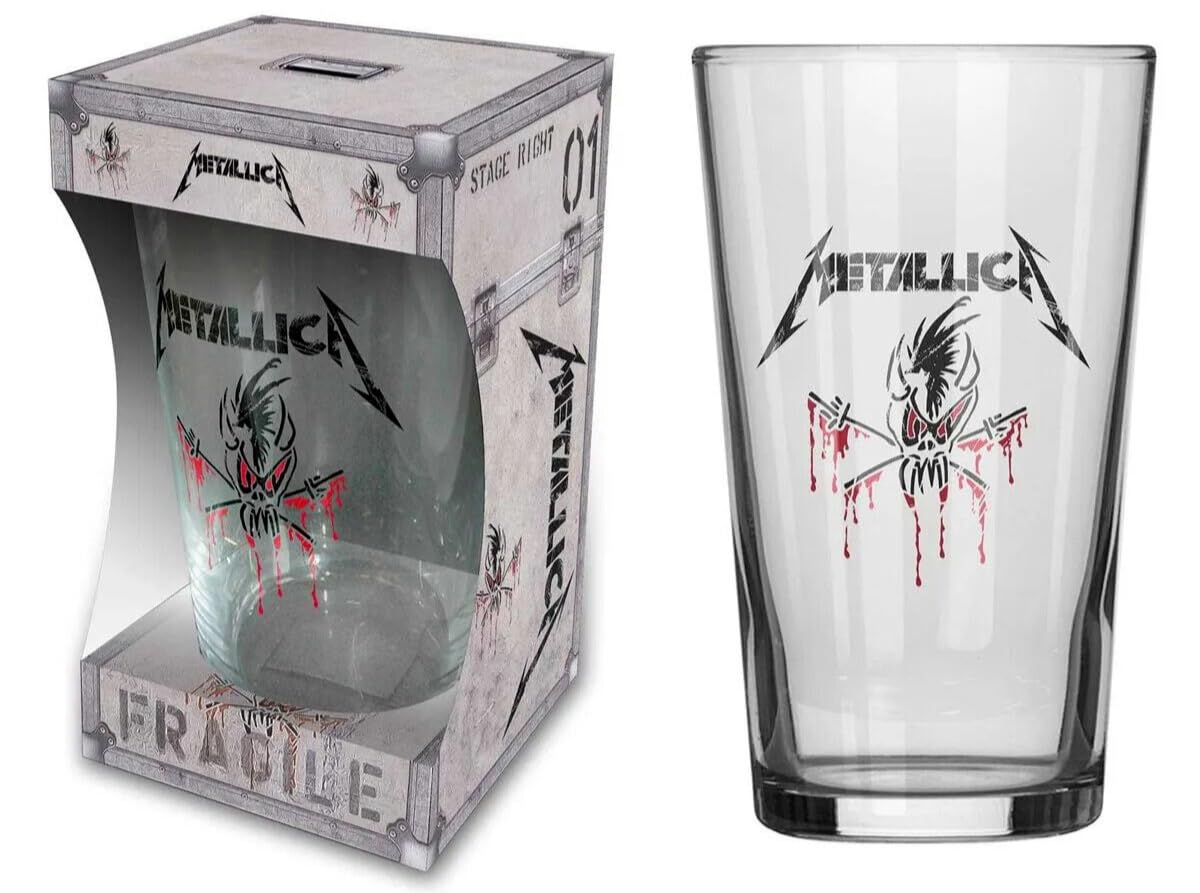 Razamataz Metallica Beer Glass Live Binge & Purge Pint 570 ml